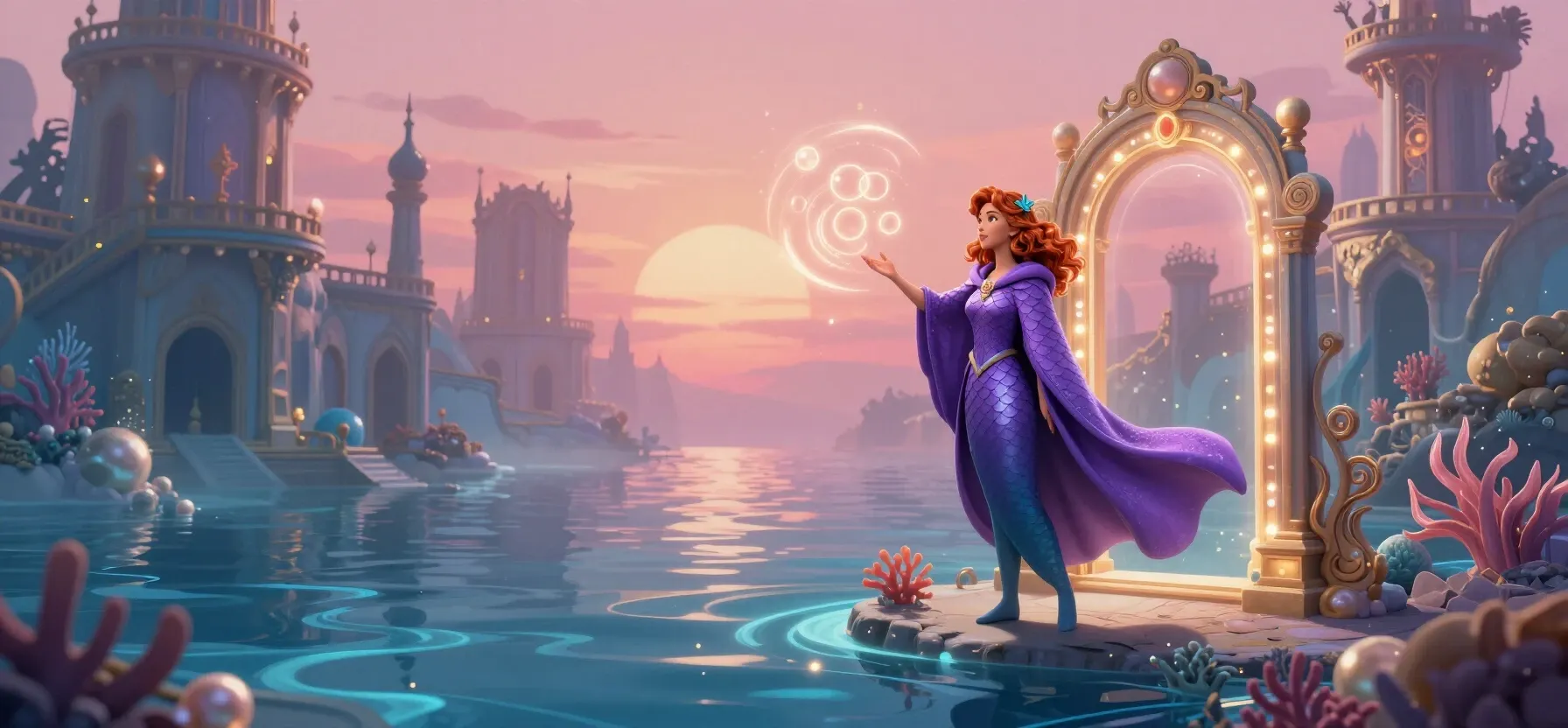 Aloha Slots Casino mobile access shown as a glowing fantasy gateway