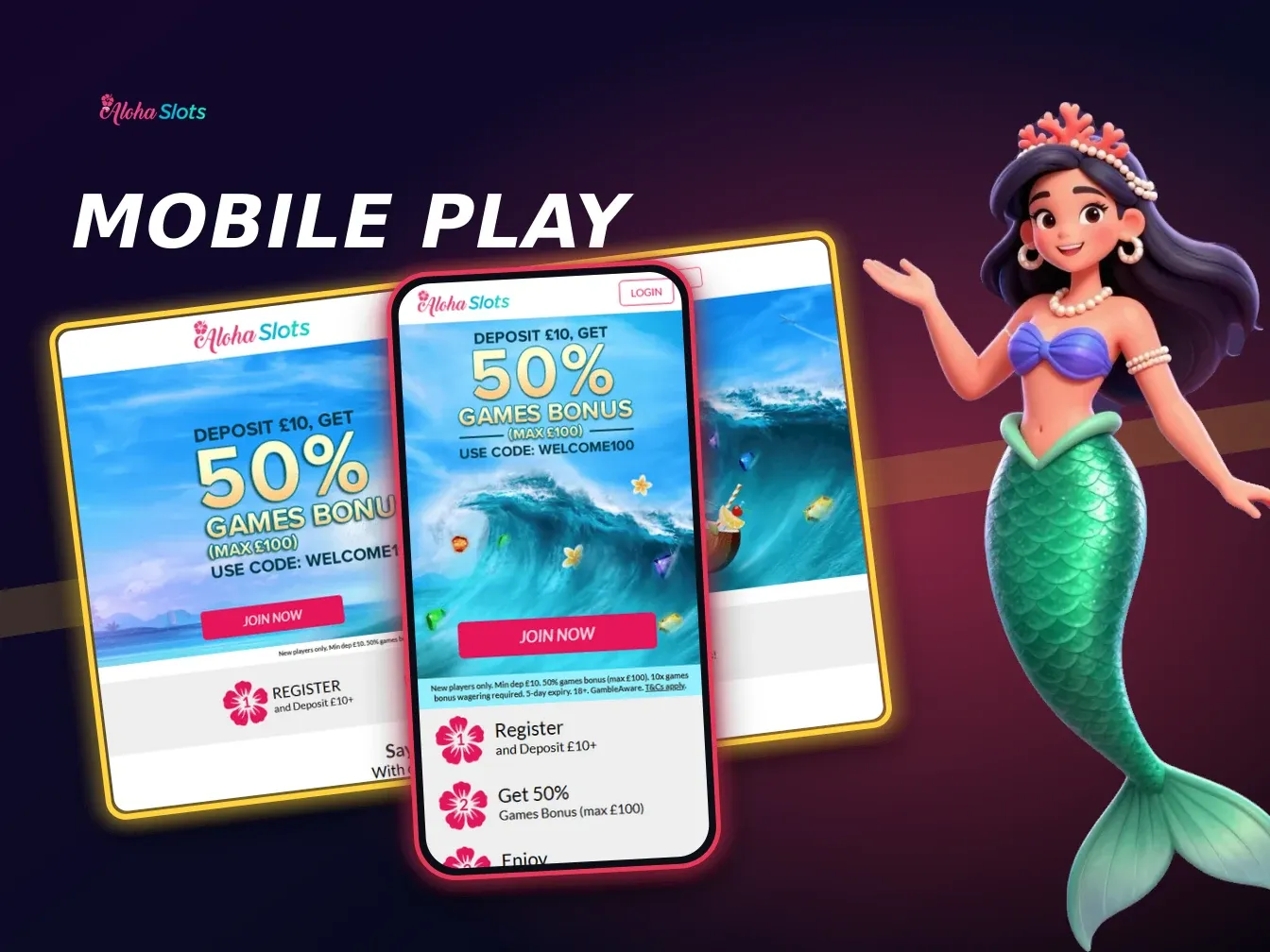 Mobile casino games lobby adapted for a smartphone screen
